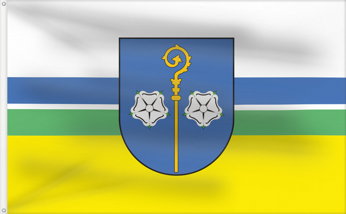 Flag, with two metal eyelets and reinforced hoist: Borzecin flaga	Gminy Borzęcin	Флаг гмини Боженцин