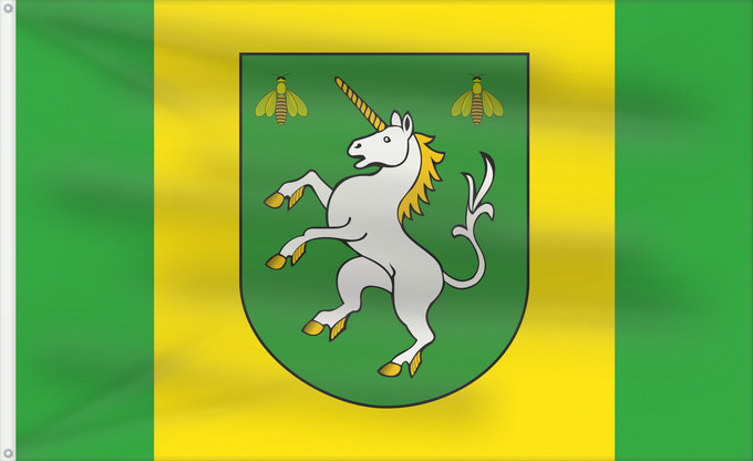 Flag, with two metal eyelets and reinforced hoist: Jednorożec	Commune of Jednorożec and the village of Jednorożec	Gminy Jednorożec i wsi Jednorożec