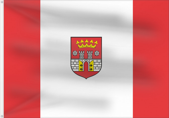 Flag, with two metal eyelets and reinforced hoist: POL Będzin
