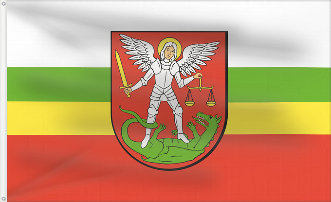 Bandera, con dos ojales metálicos y lado del asta reforzado: POL Biała Podlaska