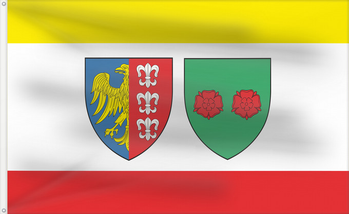 Bandera, con dos ojales metálicos y lado del asta reforzado: POL Bielsko Biała