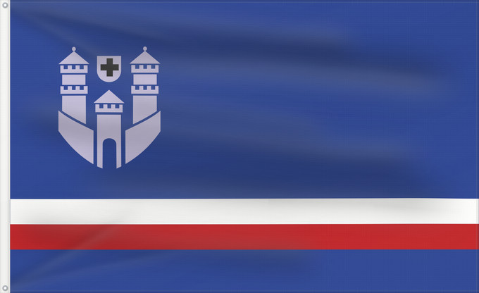 Bandera, con dos ojales metálicos y lado del asta reforzado: POL Bytów	Bytów  upon Appendix no