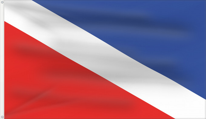 Flag, with two metal eyelets and reinforced hoist: POL Chocianów Chocianów Chocianowa