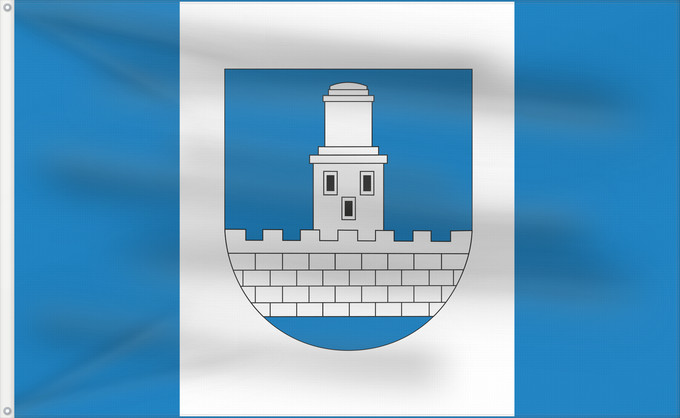Flag, with two metal eyelets and reinforced hoist: POL Czeladź