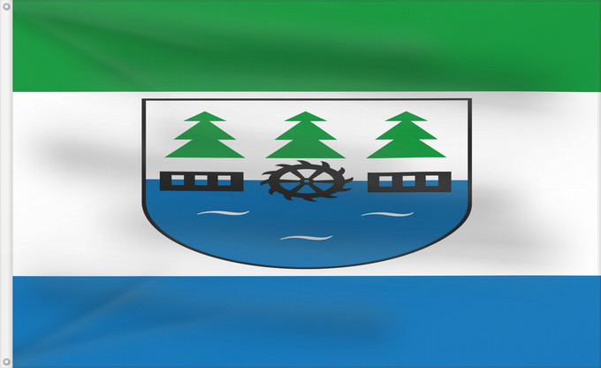 Bandera, con dos ojales metálicos y lado del asta reforzado: POL Czersk	Czersk, Poland	Miasta i gminy Czersk, woj. pomorskie