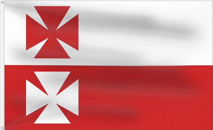 Flag, with two metal eyelets and reinforced hoist: POL Elbląg