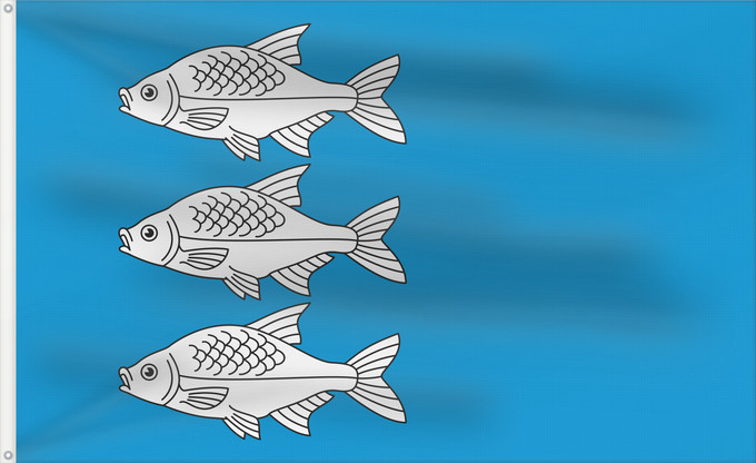 Flag, with two metal eyelets and reinforced hoist: POL Giżycko