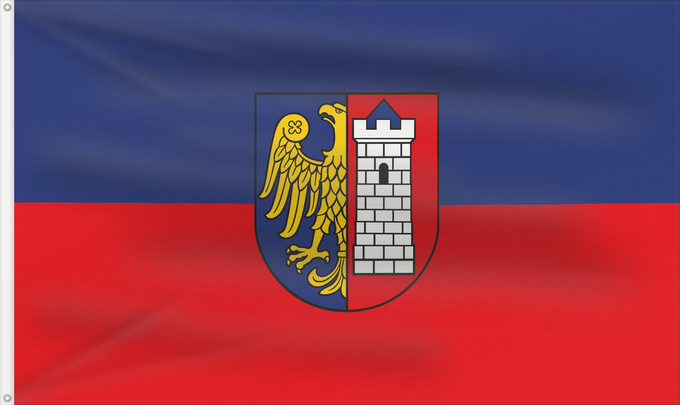 Flag, with two metal eyelets and reinforced hoist: POL Gliwice	Gliwice	Gliwic