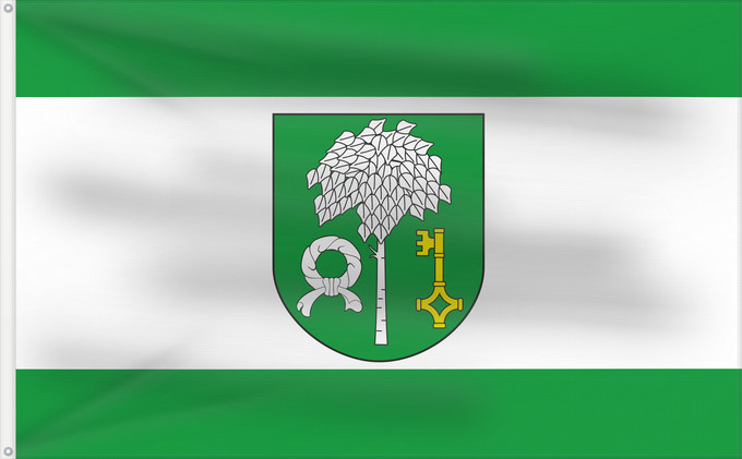 Bandera, con dos ojales metálicos y lado del asta reforzado: POL gmina Głowaczów