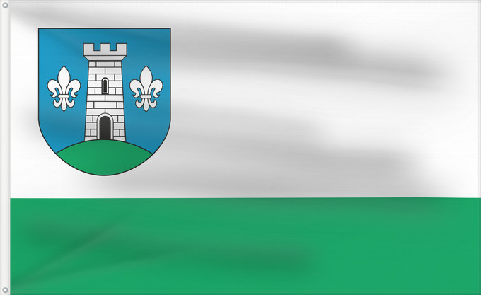 Flag, with two metal eyelets and reinforced hoist: POL gmina Głowno