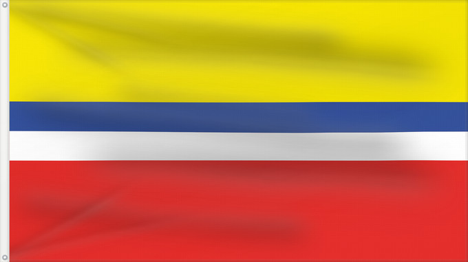 Bandera, con dos ojales metálicos y lado del asta reforzado: POL gmina Konarzyny	Gminy Konarzyny