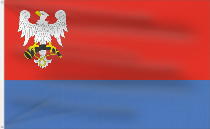 Flag, with two metal eyelets and reinforced hoist: POL gmina Połaniec