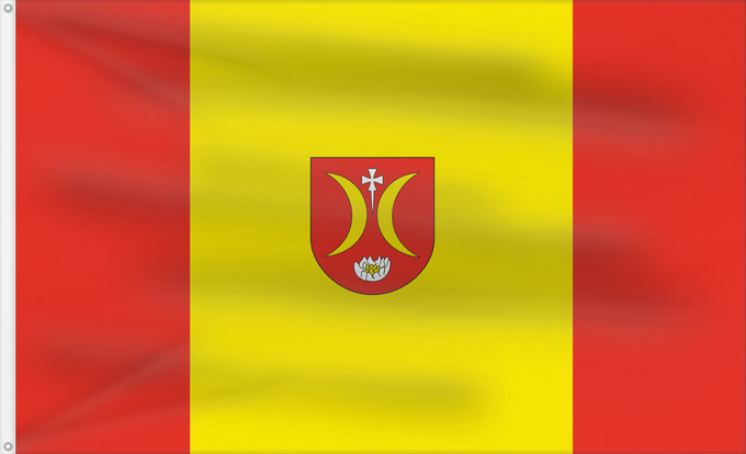 Flag, with two metal eyelets and reinforced hoist: POL gmina Turośń Kościelna