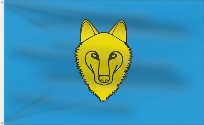 Bandera, con dos ojales metálicos y lado del asta reforzado: POL gmina Wilczyn Wilczyn Commune Gminy Wilczyn