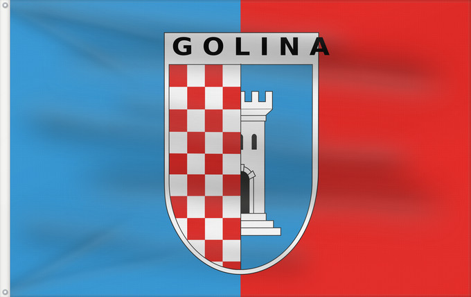 Flag, with two metal eyelets and reinforced hoist: POL Golina	Goliny