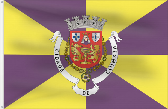 Flag, with two metal eyelets and reinforced hoist: Coimbra