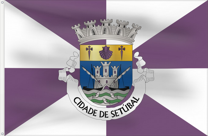 Flag, with two metal eyelets and reinforced hoist: Setúbal