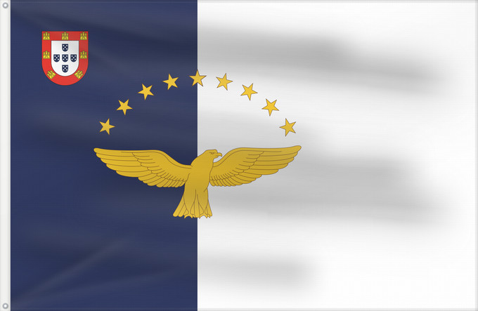 Flag, with two metal eyelets and reinforced hoist: Azores	Azores flag	Açores	Azoren	Azzorre	Dos Açores