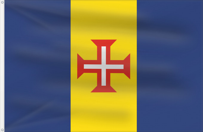 Drapeau, avec deux œillets métalliques et guindant renforcé : Madeira Autonomous Region of Madeira, Portugal Madera Região Autónoma da Madeira