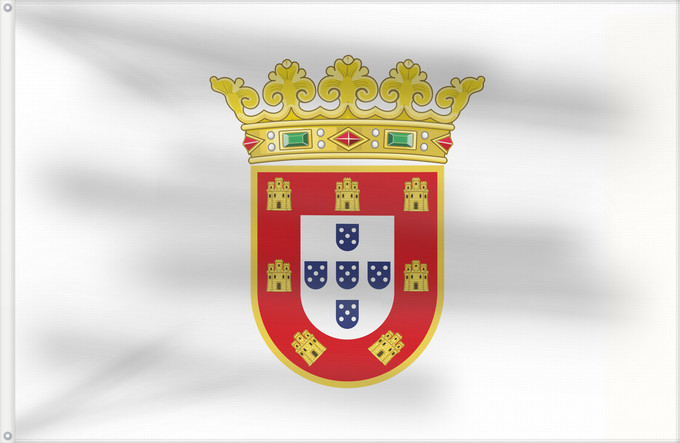 Flagge, mit zwei Metallösen und verstärktem Besatzband: Portugal  1521	Portugal (1521-1578)	Portogallo (1521-1578)	Portugal  1521-1578