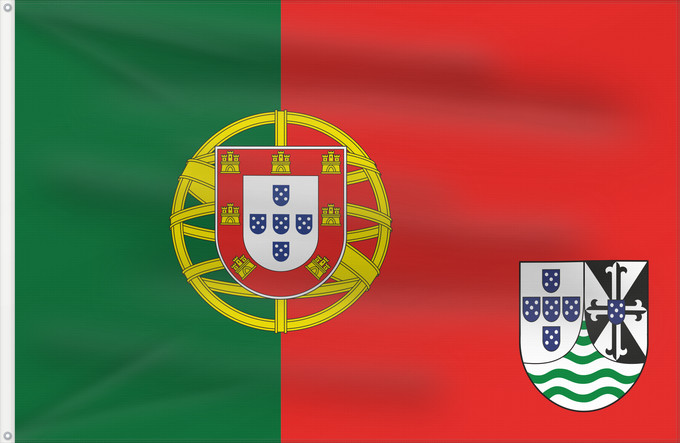 Flagge, mit zwei Metallösen und verstärktem Besatzband: Portuguese Timor  1965 proposal	Proposed flag of Portuguese Timor	Timor portugais (proposition)	Timor Portugués (propuesta)	Portugiesisch-Timor (Vorschlag)	Timor portoghese (proposta)
