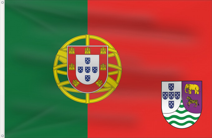 Flagge, mit zwei Metallösen und verstärktem Besatzband: Angola 1965 proposal Proposed flag of Portuguese West Africa Afrique Occidentale Portugaise (proposition de 1965) África Occidental Portuguesa (propuesta de 1965) Portugiesisch-Westafrika (1965 Vorschlag) Africa Occidentale Portoghese (proposta 1965)