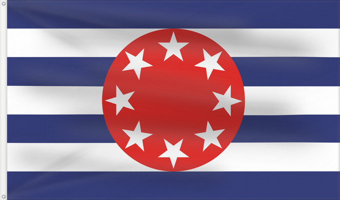 Bandera, con dos ojales metálicos y lado del asta reforzado: Ngarchelong	Ngarchelong  state within Palau  - colours and dimensions based on template at Ngarchelong