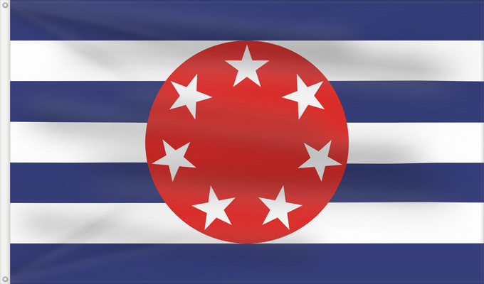 Bandera, con dos ojales metálicos y lado del asta reforzado: Ngarchelong old Ngarchelong previous flag for state within Palau - colours and dimensions based on template at Ngarchelong Ngarchelong (ancien) Ngarchelong (antiguo) Ngarchelong (alt) Ngarchelong (vecchio)