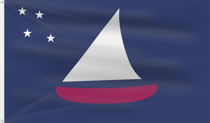 Flagge, mit zwei Metallösen und verstärktem Besatzband: Sonsorol	Sonsorol  state within Palau  - colours and dimensions based partly on templates such as Sonsorol
