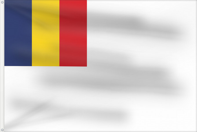 Bandera, con dos ojales metálicos y lado del asta reforzado: Ministers of Romania  early 1990s	Ministers of Romania (early 1990s)	Drapeau des ministres de Roumanie (début des années 1990)	Bandera de los Ministros de Rumania (principios de la década de 1990)	Ministerflagge Rumäniens (frühe 1990er)	Bandiera dei Minis