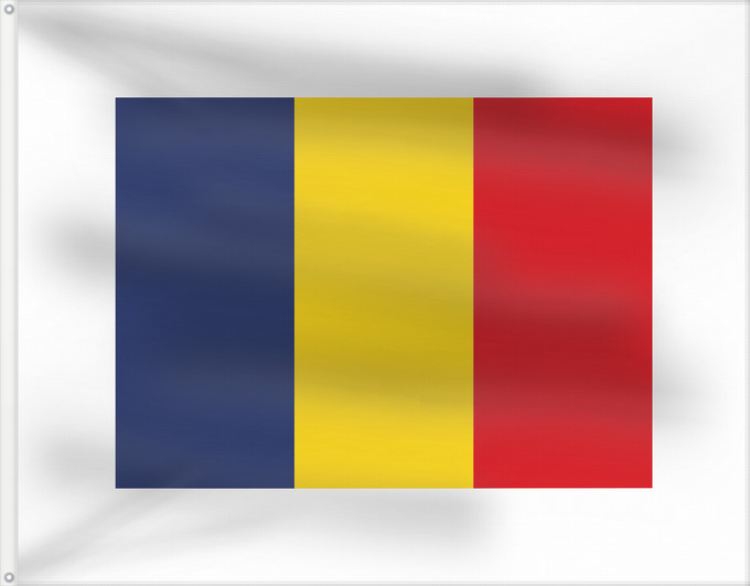 Bandera, con dos ojales metálicos y lado del asta reforzado: Romanian Pilot Pilote Roumain Piloto Rumano Rumänischer Pilot Pilota Rumeno