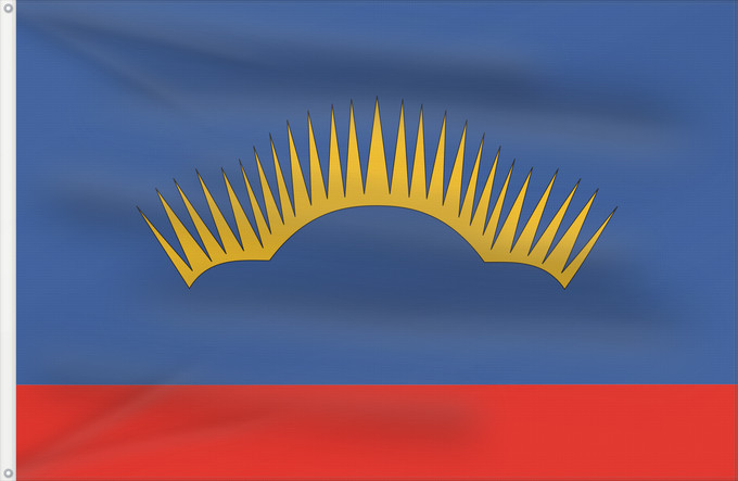 Flagge, mit zwei Metallösen und verstärktem Besatzband: Murmansk Oblast	Oblast de Mourmansk	Óblast de Múrmansk	Oblast Murmansk	Oblast 'di Murmansk