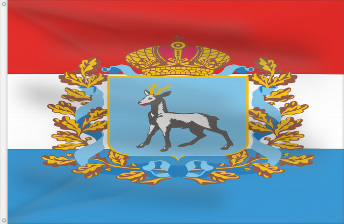 Bandera, con dos ojales metálicos y lado del asta reforzado: Samara Oblast	oblast de Samara	Óblast de Samara	Oblast Samara