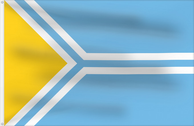 Flag, with two metal eyelets and reinforced hoist: Tuva	Tyva Republic	 Touva ou République de Touva	Tuvá	Tyva	Парчами Тува