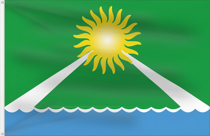 Drapeau, avec deux œillets métalliques et guindant renforcé : Argayash  Chelyabinsk oblast	Argayash, Chelyabinsk Oblast, Russia	Argayash (Oblast de Tcheliabinsk)	Argayash (Óblast de Cheliábinsk)	Argajasch (Oblast Tscheljabinsk)	Argayash (Oblast' di Čeljabinsk)	Флаг Аргаяшского сельского поселения