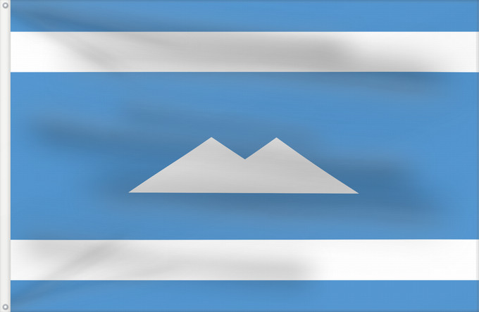 Drapeau, avec deux œillets métalliques et guindant renforcé : Karachay-Balkaria	Proposed Karachay-Balkaria union	флаг предполагаемого объединения Карачая и Балкарии