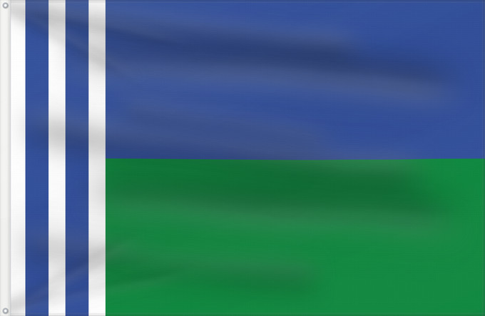 Drapeau, avec deux œillets métalliques et guindant renforcé : Kogalym Khanty-Mansyisky AO Флаг г