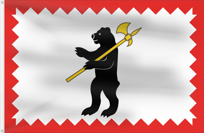 Drapeau, avec deux œillets métalliques et guindant renforcé : Maloyaroslavets  Kaluga oblast	Maloyaroslavets  Kaluga Region	Maloyaroslavets (Oblast de Kalouga)	Maloyaroslavets (Óblast de Kaluga)	Malojaroslawetz (Oblast Kaluga)	Maloyaroslavets (Oblast' di Kaluga)	Малоярославец  Калужская область