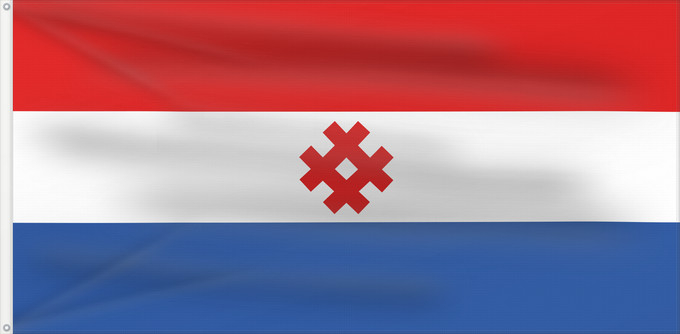 Drapeau, avec deux œillets métalliques et guindant renforcé : Permyakia	Komi-Permyak Okrug. Drawn by Fibonacci	Permiakie	Permiakia. Hecha por Fibonacci	Permjakien