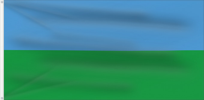 Drapeau, avec deux œillets métalliques et guindant renforcé : Polovinka  Khanty-Mansia	Polovinka rural settlement	Polovinka	Флаг сельского поселения Половинка