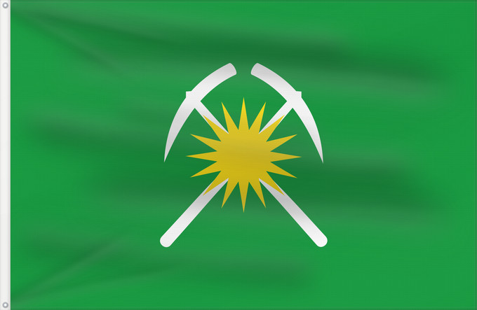 Drapeau, avec deux œillets métalliques et guindant renforcé : Raychikhinsk  Amur oblast	Raychikhinsk, Amur Region, Russia	Raychikhinsk	Raitschichinsk	Флаг города Райчихинск