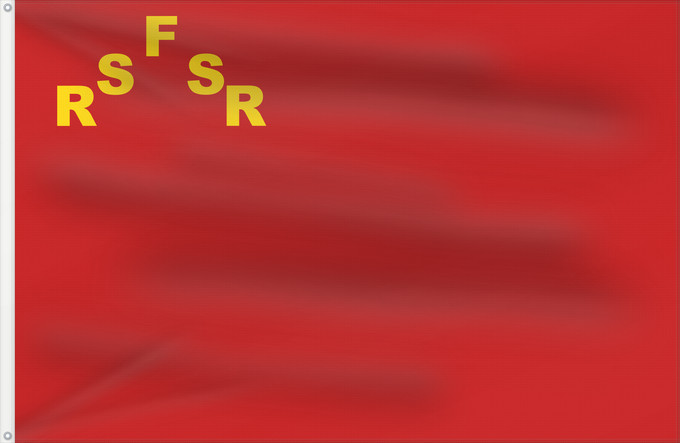 Flagge, mit zwei Metallösen und verstärktem Besatzband: RSFSR	USSR  in fact the Russian Federal SSR  in Nouveau Petite Larousse Illustré