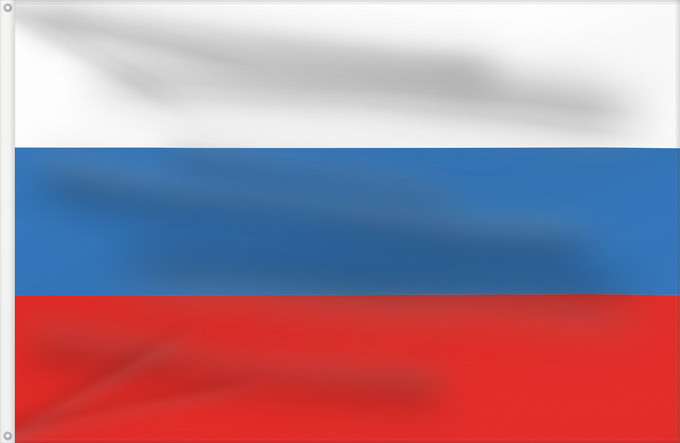 Drapeau, avec deux œillets métalliques et guindant renforcé : Russia new Russia Rosji