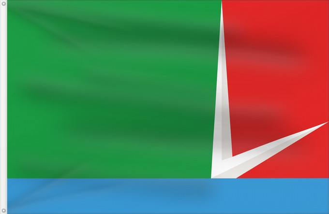 Drapeau, avec deux œillets métalliques et guindant renforcé : Selyatino  Moscow oblast	Selyatino, Moscow oblast, Russia	Selyatino (Oblast de Moscou)	Selyatino (Óblast de Moscú)	Selyatino (Oblast Moskau)	Selyatino (Oblast' di Mosca)	Флаг городского поселения Селятино
