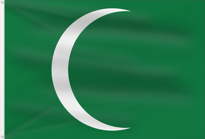 Drapeau, avec deux œillets métalliques et guindant renforcé : First and Second Saudi State First Saudi Nejd Emirate علم بلقرن منذ ١١٥٦ إلى ١٣٠٨