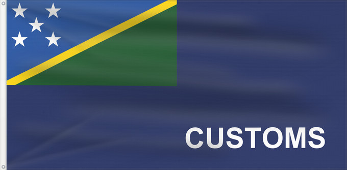 Drapeau, avec deux œillets métalliques et guindant renforcé : Customs Ensign of the Solomon Islands