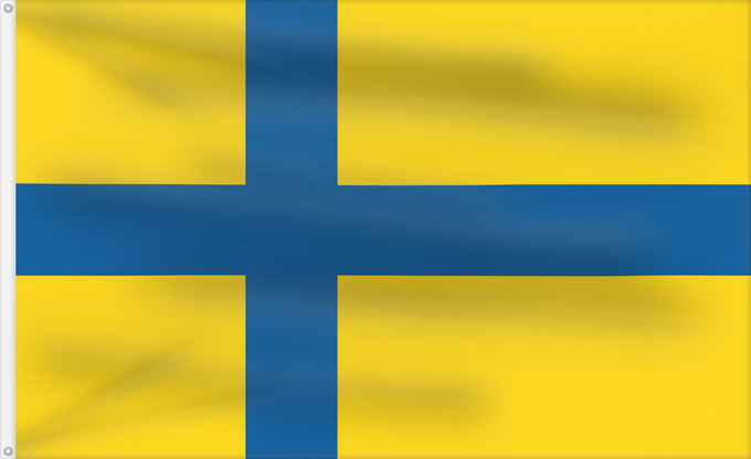 Drapeau, avec deux œillets métalliques et guindant renforcé : Ostergotland	Östergötland	Swedish province Östergötland
