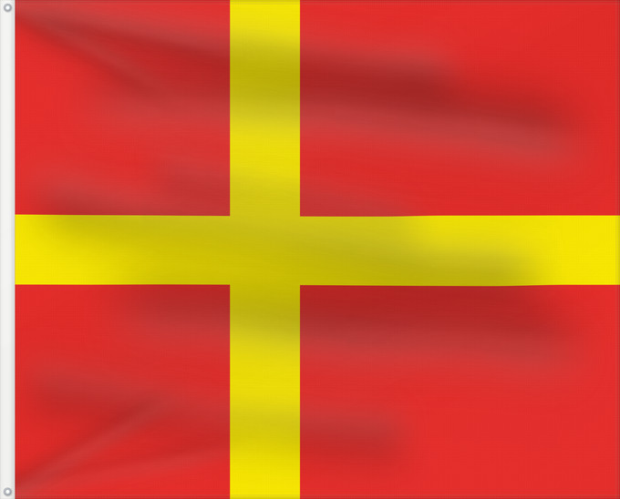 Flag, with two metal eyelets and reinforced hoist: Skåne Skåne, Sweden Skånes