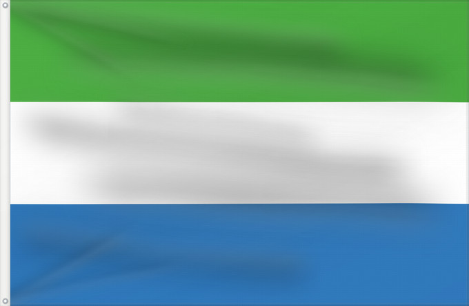 Flag, with two metal eyelets and reinforced hoist: Sierra Leone Sierra Leona Sierra Leones Sieraleono Sierre Leone