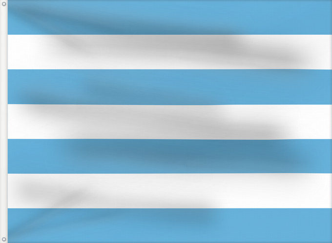 Flagge, mit zwei Metallösen und verstärktem Besatzband: San Marino  merchant	Supposed merchant flag of San Marino